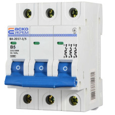 Автоматический выключатель УКРЕМ ВА-2017/B 3р 5А АСКО (A0010170062)
