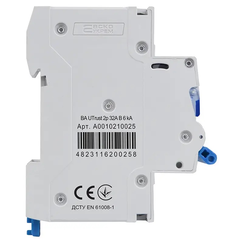 Модульний автоматичний вимикач UTrust 2р 32А B 6kА АСКО (A0010210025)