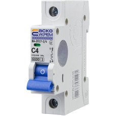 Автоматический выключатель УКРЕМ ВА-2017/С 1р 4А АСКО (A0010170031)