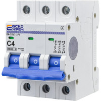 Автоматический выключатель УКРЕМ ВА-2017/С 3р 4А АСКО (A0010170041)