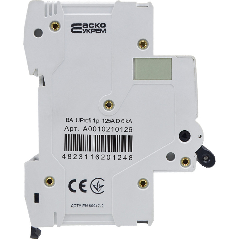 Модульний автоматичний вимикач UProfi 1р 125А D 6kА АСКО (A0010210126)