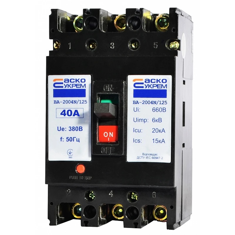 Автоматический выключатель УКРЕМ ВА-2004N/125 3р 40А АСКО (A0010040077)