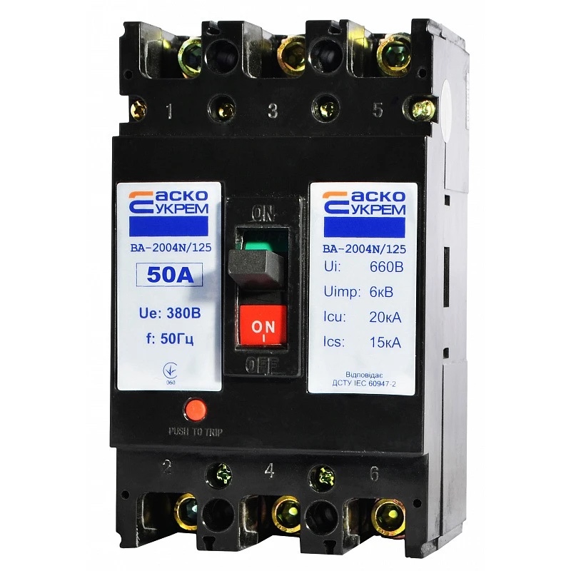 Автоматический выключатель УКРЕМ ВА-2004N/125 3р 50А АСКО (A0010040078)