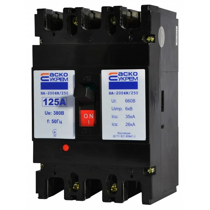 Автоматический выключатель УКРЕМ ВА-2004N/250 3р 125А АСКО (A0010040081)