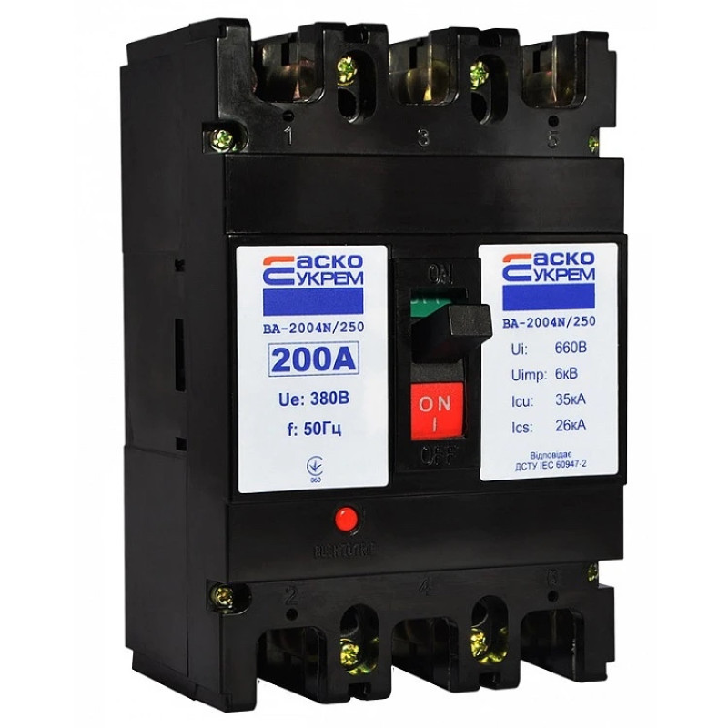 Автоматический выключатель УКРЕМ ВА-2004N/250 3р 200А АСКО (A0010040069)