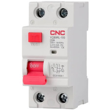 Дифференциальное реле (УЗО) YCB9RL-100, 40А, 1P+N, 6kA, 30mA CNC (Б00041358)