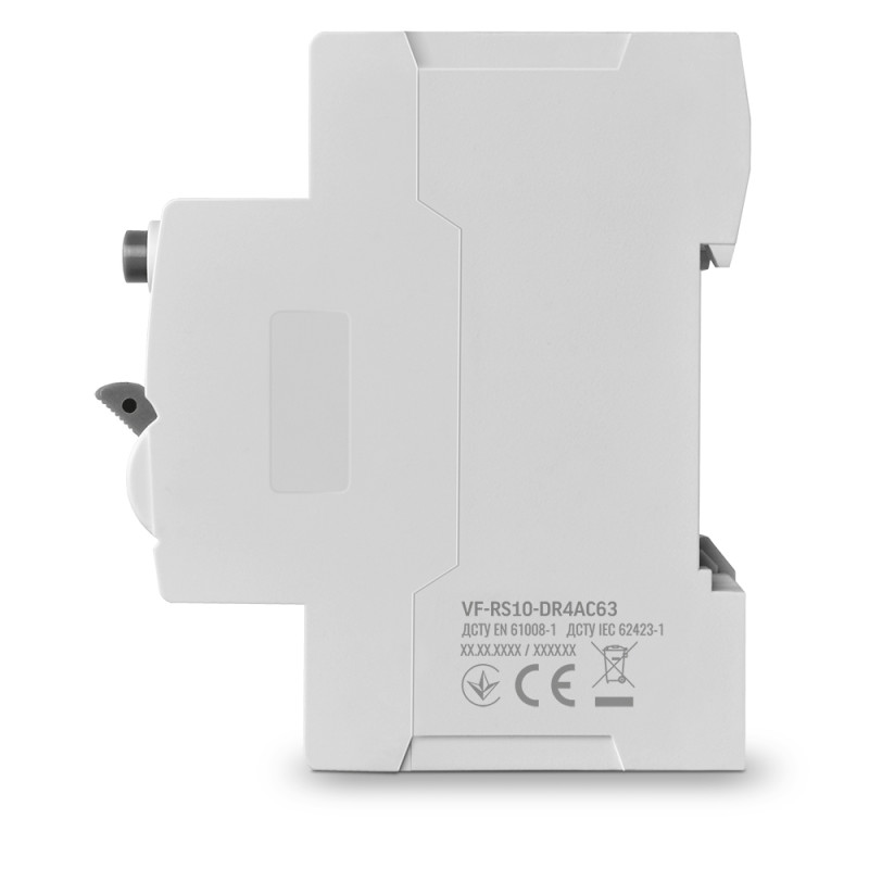 Диференційне реле VIDEX RESIST АС 4п 30мА 10кА 63А (VF-RS10-DR4AC63)