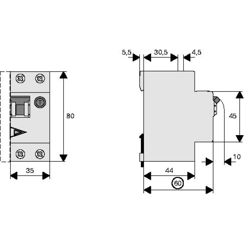 Дифференциальный автоматический выключатель PFL6-20/1N/C/003 Eaton (286468)