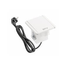 Подовжувач GTV врізний квадратний FLIP, 1xSCHUKO, 2xUSB A, 1xRJ45, 1xHDMI, 1,5м білий AE-GM1SSLI-10