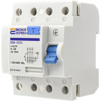 Устройство защитного отключения АСКО-УКРЕМ УЗО-2001 4р 16А 30mA A0020010011