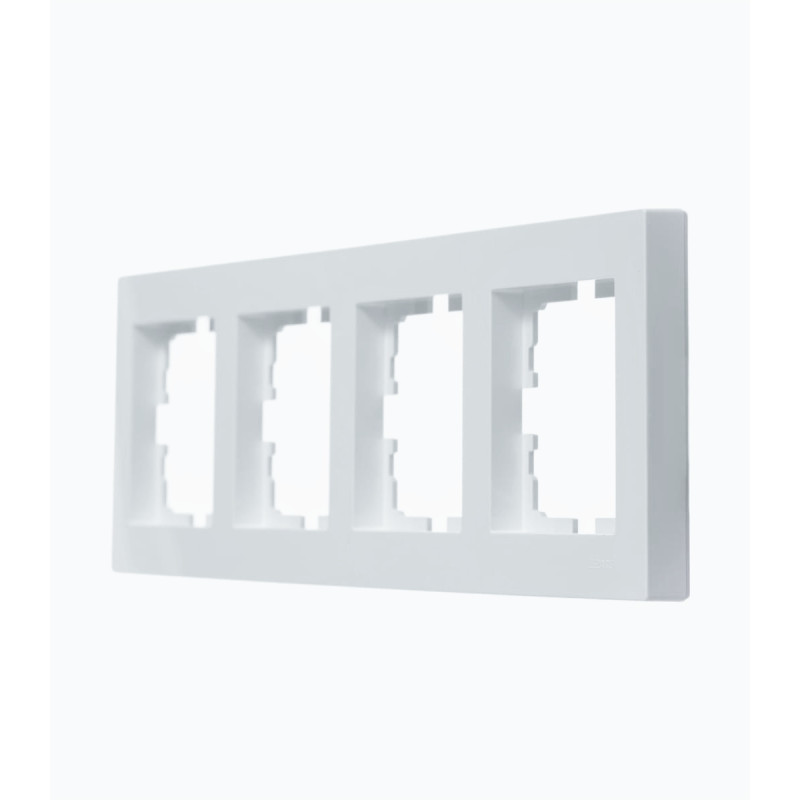 Рамка четверная горизонтальная LEZARD Vesna белый 742-0200-149