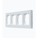 Рамка четверная горизонтальная LEZARD Vesna белый 742-0200-149