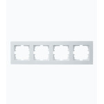 Рамка четверная горизонтальная LEZARD Vesna белый 742-0200-149