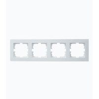 Рамка четверная горизонтальная LEZARD Vesna белый 742-0200-149