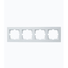 Рамка четверная горизонтальная LEZARD Vesna белый 742-0200-149