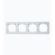 Рамка четверная горизонтальная LEZARD Vesna белый 742-0200-149