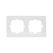 Рамка двойная горизонтальная LEZARD Vesna белый 742-0200-147