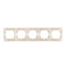 Рамка пятиместная горизонтальная MIRA без вставок жемчужно-белый перламутр 701-3000-150