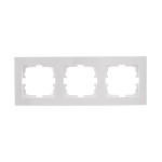 Рамка тройная горизонтальная LEZARD Vesna белый 742-0200-148
