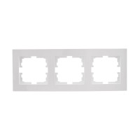 Рамка тройная горизонтальная LEZARD Vesna белый 742-0200-148