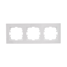 Рамка тройная горизонтальная LEZARD Vesna белый 742-0200-148