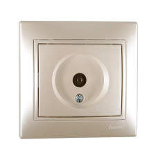 Розетка ТВ краевая MIRA жемчужно-белый перламутр со вставкой 701-3030-130