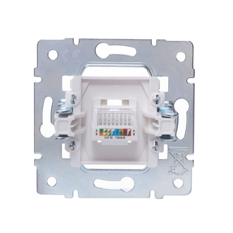 Розетка компьютерная LEZARD Vesna белая 742-0288-139