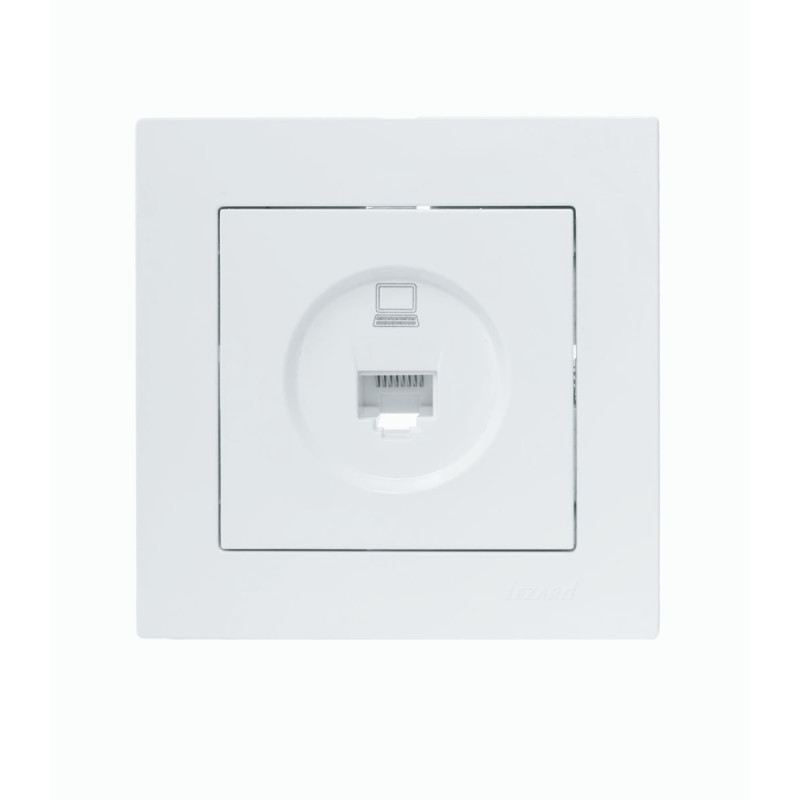 Розетка компьютерная LEZARD Vesna белая 742-0288-139