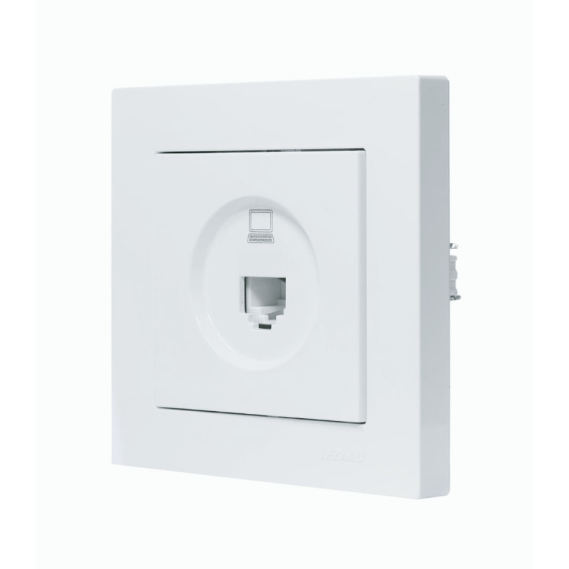 Розетка компьютерная LEZARD Vesna белая 742-0288-139