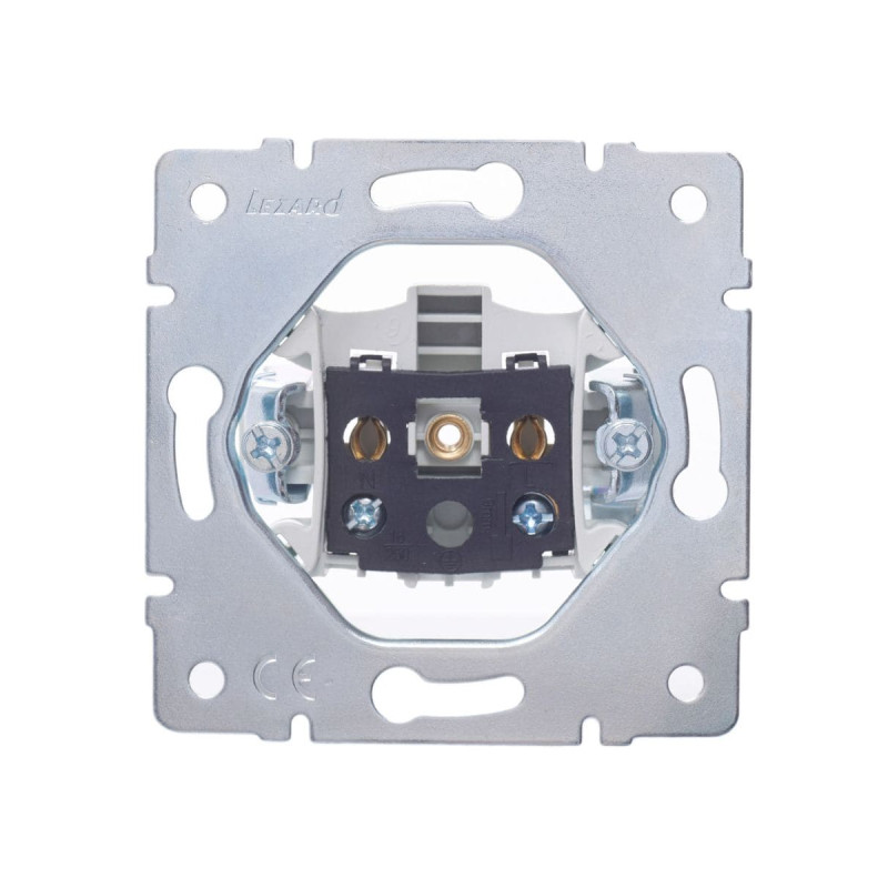 Розетка одинарная б/з LEZARD Vesna белый 742-0288-121В