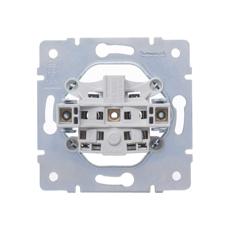 Розетка одинарная б/з LEZARD Vesna белый 742-0288-121В