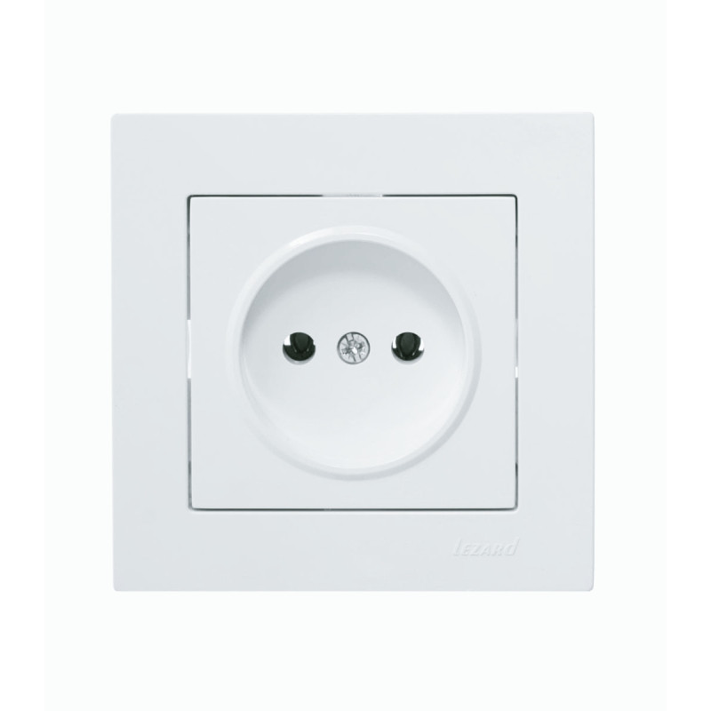 Розетка одинарная б/з LEZARD Vesna белый 742-0288-121В