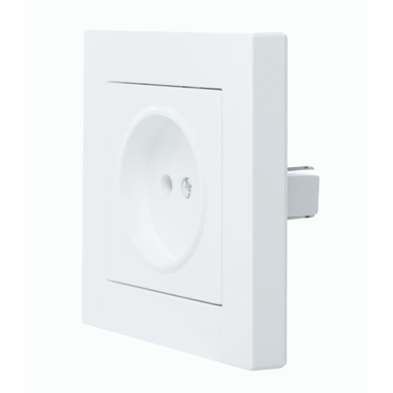 Розетка одинарная б/з LEZARD Vesna белый 742-0288-121В