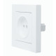 Розетка одинарная б/з LEZARD Vesna белый 742-0288-121В