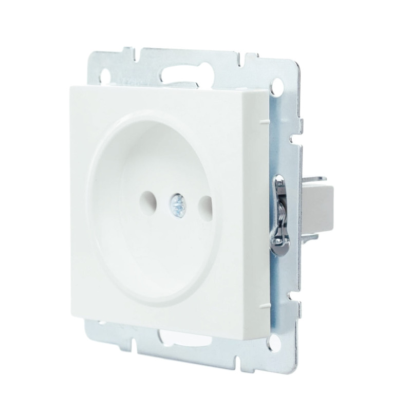 Розетка одинарная б/з LEZARD Vesna белый 742-0288-121В