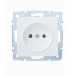 Розетка одинарная б/з LEZARD Vesna белый 742-0288-121В