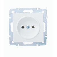 Розетка одинарная б/з LEZARD Vesna белый 742-0288-121В