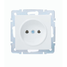 Розетка одинарная б/з LEZARD Vesna белый 742-0288-121В