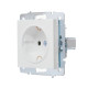 Розетка одинарная с/з LEZARD Vesna белый 742-0288-122В