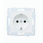 Розетка одинарна з/з LEZARD Vesna білий 742-0288-122В
