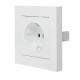 Розетка одинарная с/з LEZARD Vesna белый 742-0288-122В