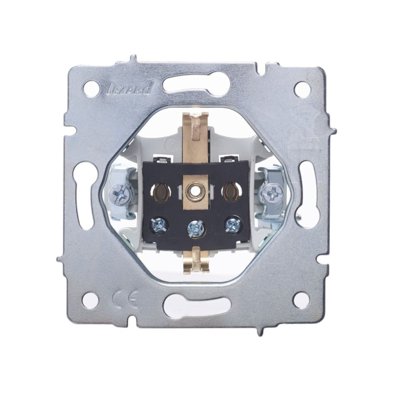 Розетка одинарная с/з LEZARD Vesna белый 742-0288-122В