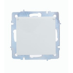 Розетка одинарная с/з с крышкой LEZARD Vesna белый 742-0288-123В