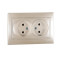Розетка двойная без заземления MIRA жемчужно-белый перламутр 701-3030-128