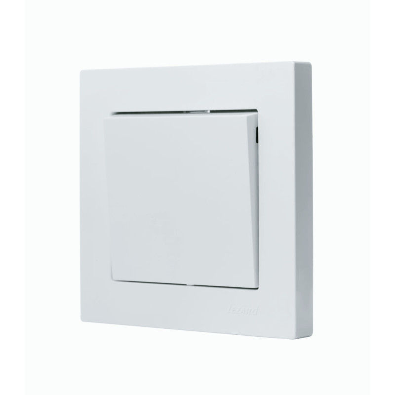 Выключатель одноклавишный LEZARD Vesna белый 742-0288-100
