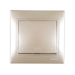 Выключатель одноклавишный MIRA жемчужно-белый перламутр со вставками 701-3030-100