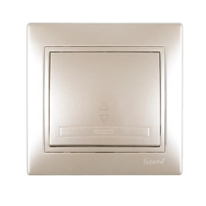 Выключатель одноклавишный проходной MIRA жемчужно-белый перламутр со вставками 701-3030-105