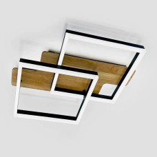 Світлодіодна LED люстра WOODY 85W-2S-APP-500x430x135-BLACK/WOOD-220-IP20 Esllse