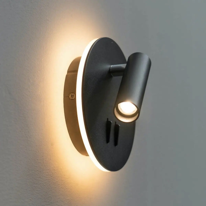 Светодиодный светильник-бра LED RIGIL 10W RL-WW-140x65-BLACK-220-IP20 Esllse