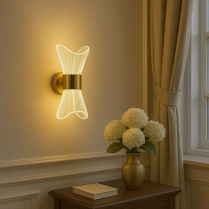 Світлодіодний світильник-бра LED керований DIO 12 Вт 230х80х95 мм Золотий Esllse